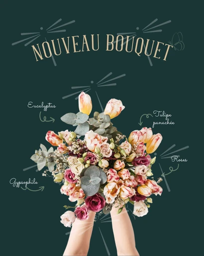 Publication Instagram pour fleuriste par Aile Digitale