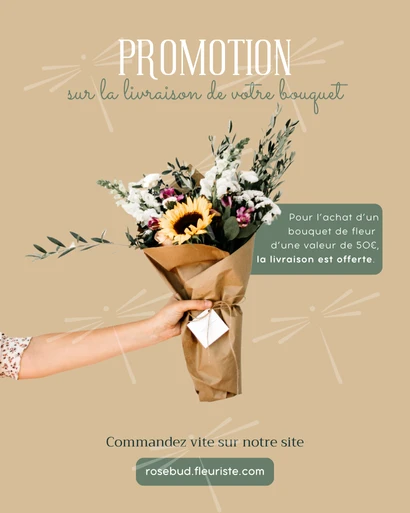 Publication Instagram pour fleuriste local